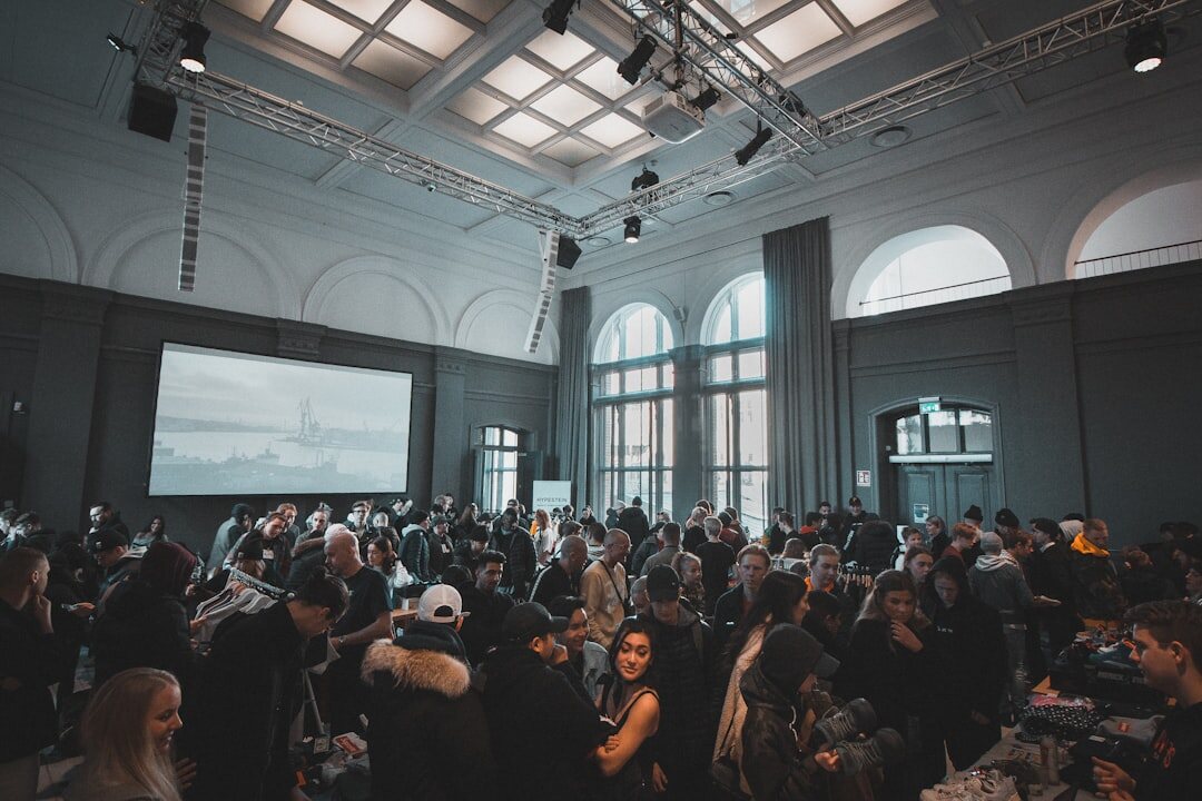 Business conference event with many professionals