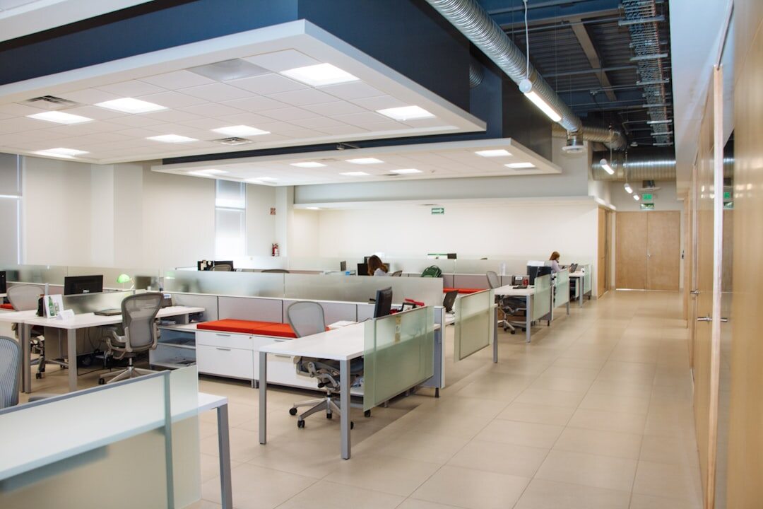 Modern office space for business networking courses