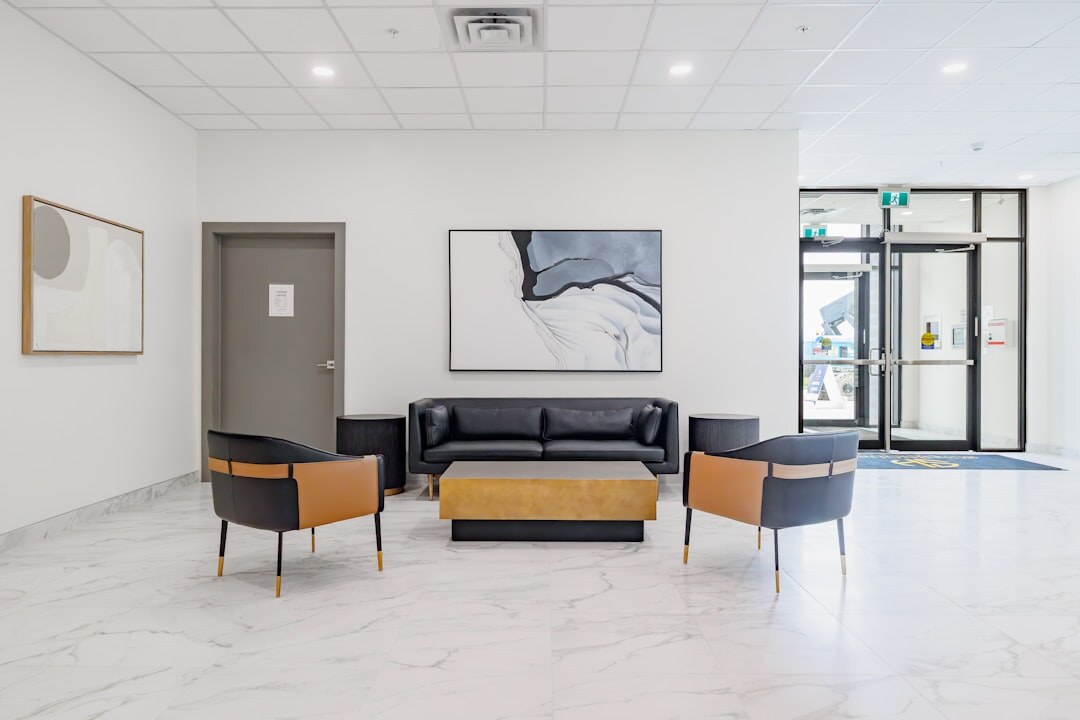 Modern reception area of a professional training center