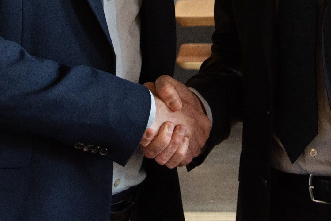 Business handshake building professional connections